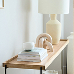 Консоль деревянной столешницей и полкой Wooden Table Top and Shelf варинант исполнения - 4 | Loft Concept в Ростове-на-Дону