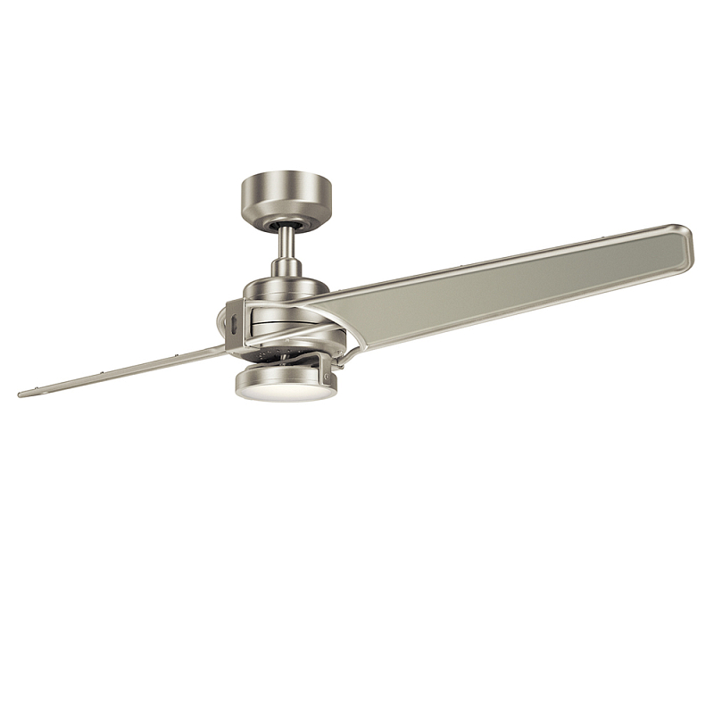 Потолочный светильник вентилятор с двумя широкими лопастями Kichler Серый в Ростове-на-Дону | Loft Concept 