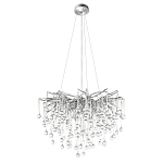 Люстра подвесная с прозрачными стеклянными подвесками в форме капель Диаметр 60 см Droplet Chandelier варинант исполнения - 10 | Loft Concept в Ростове-на-Дону