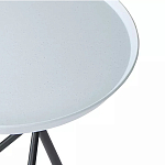 Столик приставной с круглой серой столешницей и черным основанием Round Stable Table варинант исполнения - 3 | Loft Concept в Ростове-на-Дону