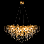 Люстра подвесная с прозрачными стеклянными подвесками в форме капель Диаметр 100 см Droplet Chandelier варинант исполнения - 3 | Loft Concept в Ростове-на-Дону