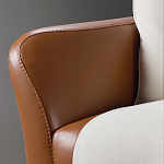 Элитарный современный диван Birmingham с кожаной спинкой варинант исполнения - 3 | Loft Concept в Ростове-на-Дону