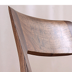 Стул деревянный с мягким сиденьем из черной натуральной кожи Moon Walnut Furniture варинант исполнения - 6 | Loft Concept в Ростове-на-Дону