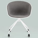 Офисное кресло из пластика с мягким сиденьем Eggshell Grey варинант исполнения - 3 | Loft Concept в Ростове-на-Дону