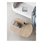 Столик кофейный кремового цвета с овальной столешницей и круглым основанием Cream Dalmen Table варинант исполнения - 5 | Loft Concept в Ростове-на-Дону