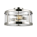 Потолочный светильник с цилиндрическим плафоном из прозрачного пузырькового стекла Feiss варинант исполнения - 1 | Loft Concept в Ростове-на-Дону