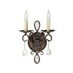 Бра с 2-мя лампами в виде свеч с подвесками и состаренным эффектом Feiss варинант исполнения - 1 | Loft Concept в Ростове-на-Дону