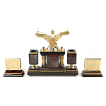 Настольный письменный набор из яшмы и долерита с декором Двуглавый орел Manager Organizer варинант исполнения - 3 | Loft Concept в Ростове-на-Дону