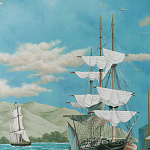 Обои ручная роспись Nantucket Crossing Brandt colourway on scenic paper варинант исполнения - 4 | Loft Concept в Ростове-на-Дону