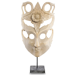 Маска ручной работы деревянная с резьбой Mask of Happiness варинант исполнения - 1 | Loft Concept в Ростове-на-Дону