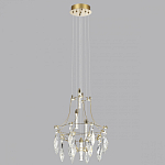 Люстра подвесная из металла с хрустальными подвесками прозрачного цвета Quasar 41 варинант исполнения - 6 | Loft Concept в Ростове-на-Дону