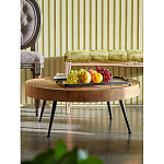 Журнальный столик с круглой фактурной столешницей из натурального дерева Vortex варинант исполнения - 4 | Loft Concept в Ростове-на-Дону