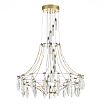 Люстра подвесная из металла с хрустальными прозрачными подвесками Quasar 81 варинант исполнения - 2 | Loft Concept в Ростове-на-Дону