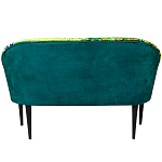 Диван двухместный из натурального бука зеленый с цветочным принтом Impressionism in Art варинант исполнения - 2 | Loft Concept в Ростове-на-Дону