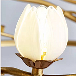 Люстра круглая с ветвистым каркасом и плафонами в виде лотосов Chandelier Lotus варинант исполнения - 1 | Loft Concept в Ростове-на-Дону