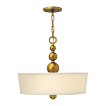 Люстра подвесная с белым тканевым цилиндрическим абажуром и декоративными шарами Hinkley варинант исполнения - 8 | Loft Concept в Ростове-на-Дону