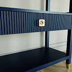 Стеллаж Elsa Dreams Blue со стеклянными полками и ящиком варинант исполнения - 2 | Loft Concept в Ростове-на-Дону