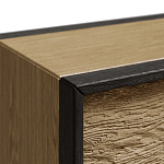 Тумба 2 ящика с подсветкой на рельефном фасаде Warm Industrial варинант исполнения - 5 | Loft Concept в Ростове-на-Дону