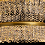 Люстра двухъярусная с золотого цвета и прозрачными подвесками Pettico варинант исполнения - 7 | Loft Concept в Ростове-на-Дону