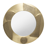 Зеркало золотое со вставками в виде геометрических фигур варинант исполнения - 1 | Loft Concept в Ростове-на-Дону