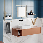 Настенное зеркало квадратной формы в металлической раме золотого цвета CORNER MIRROR GOLD варинант исполнения - 3 | Loft Concept в Ростове-на-Дону