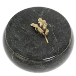 Шкатулка круглая из натурального камня змеевик Stone Casket варинант исполнения - 3 | Loft Concept в Ростове-на-Дону