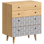 Комод с принтом на ящиках Elise Chest of Drawers варинант исполнения - 11 | Loft Concept в Ростове-на-Дону
