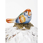 Конфетница с бронзовой ручкой и фарфоровой птичкой на крышке Eden Garden варинант исполнения - 3 | Loft Concept в Ростове-на-Дону