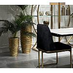 Стул обеденный велюровый черный с золотым каркасом Nobility варинант исполнения - 6 | Loft Concept в Ростове-на-Дону