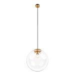 Подвесной светильник со стеклянным прозрачным плафоном в форме шара и золотыми металлическим акцентами 30 ClassiCon варинант исполнения - 2 | Loft Concept в Ростове-на-Дону