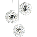 Подвесной светильник с 3-мя плафонами Crystal Dandelions Chrome Hanging Lamp варинант исполнения - 1 | Loft Concept в Ростове-на-Дону
