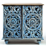 Комод с резным фасадом Blue Carved Chest of Drawers варинант исполнения - 1 | Loft Concept в Ростове-на-Дону