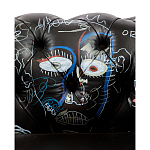 Кресло "Баския и Уорхол" Basquiat Warhol graffiti chair натуральная кожа варинант исполнения - 7 | Loft Concept в Ростове-на-Дону