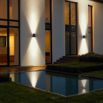 Уличный настенный светильник светодиодный конусообразной формы черного цвета из металла Urban Minimalist варинант исполнения - 6 | Loft Concept в Ростове-на-Дону