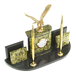 Настольный письменный набор из змеевика и бронзы с декором в виде орла Successful Leader варинант исполнения - 2 | Loft Concept в Ростове-на-Дону