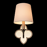 Бра с белым текстильным абажуром и декоративным основанием в виде четырехлистника с зеркальной вставкой Vitorino варинант исполнения - 25 | Loft Concept в Ростове-на-Дону