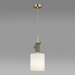 Подвесной светильник с декором в виде кактуса из керамики Opuntia D18 см варинант исполнения - 4 | Loft Concept в Ростове-на-Дону