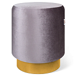 Пуф фиолетовый велюр на золотом металлическом основании Golden Belt варинант исполнения - 1 | Loft Concept в Ростове-на-Дону