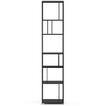 Высокий стеллаж из металла Menzie High Metal Rack Black варинант исполнения - 2 | Loft Concept в Ростове-на-Дону