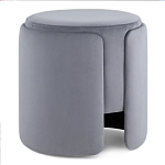 Пуф Alice Poof Grey Серый велюр варинант исполнения - 1 | Loft Concept в Ростове-на-Дону