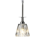 Подвесной светильник хромированного цвета с граненым прозрачным стеклянным плафоном Elstead Lighting варинант исполнения - 1 | Loft Concept в Ростове-на-Дону