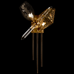 Бра с 2-мя плафонами из стекла и металла и вертикальными подвесками Gilded Mirage  варинант исполнения - 2 | Loft Concept в Ростове-на-Дону