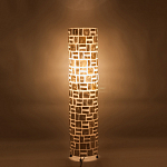 Торшер из перламутра на металлическом каркасе Indonesian Cylinder варинант исполнения - 5 | Loft Concept в Ростове-на-Дону