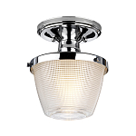 Потолочный светильник для ванных комнат с плафоном из прессованного фактурного стекла Quoizel варинант исполнения - 1 | Loft Concept в Ростове-на-Дону
