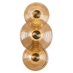 Бра со стеклянными плафонами янтарного цвета в форме дисков Savio Glass Disc варинант исполнения - 1 | Loft Concept в Ростове-на-Дону