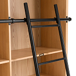 Книжный шкаф из массива сосны с металлической лестницей Burton Wood Cabinet варинант исполнения - 5 | Loft Concept в Ростове-на-Дону