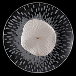 Бра с белым рельефным плафоном и стеклом с рисунком FLOW варинант исполнения - 3 | Loft Concept в Ростове-на-Дону