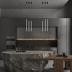 Подвсеной светильник светодиодный металлический цилиндрической формы черно-белый Trumpet tube варинант исполнения - 5 | Loft Concept в Ростове-на-Дону