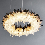 Люстра кргулая светодиодная из дымчатых и прозрачных необработанных кристаллов Raw Crystal варинант исполнения - 2 | Loft Concept в Ростове-на-Дону