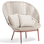 Дизайнерское уличное кресло с веревочной спинкой PETALO Armchair варинант исполнения - 1 | Loft Concept в Ростове-на-Дону